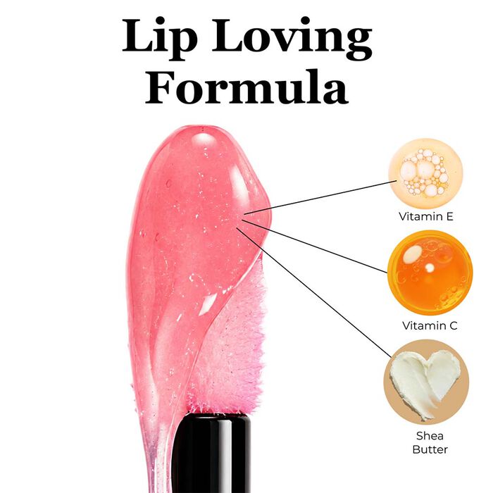 Luminess Hot Kiss Lip Plumper formula enriched with Vitamin E, Vitamin C, and Shea Butter to nourish and hydrate lips